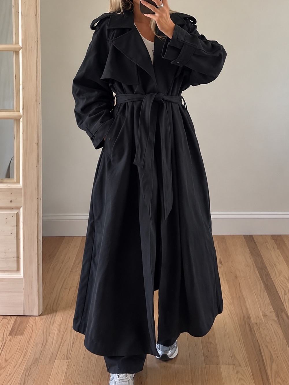 Skims Boyfriend Fleece Oversized Trench Coat